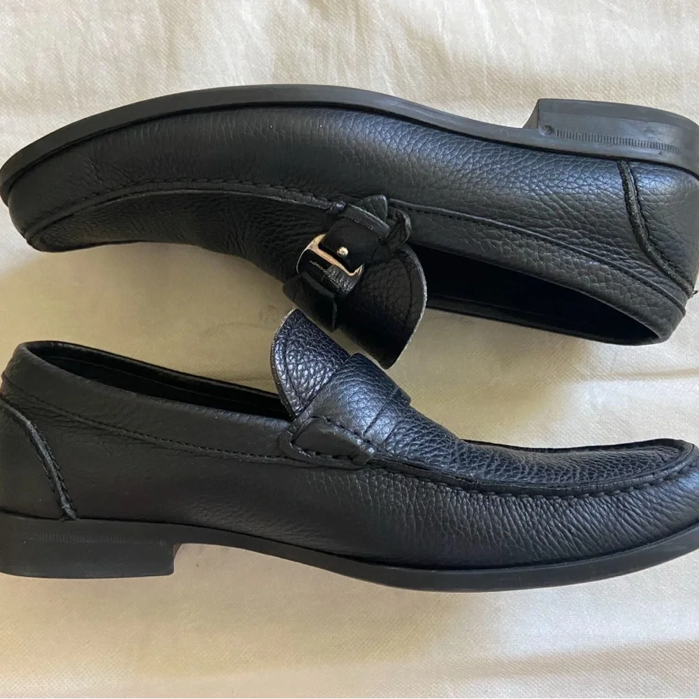 Salvatore Ferragamo Black Leather Men's Loafers - Picture 4 of 5